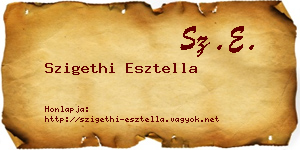 Szigethi Esztella névjegykártya